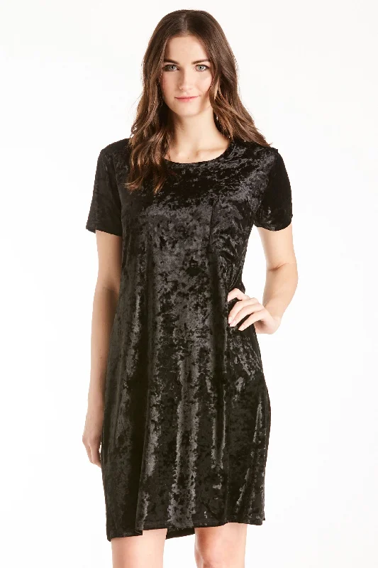 Another Love Alex Velvet Dress (Black)