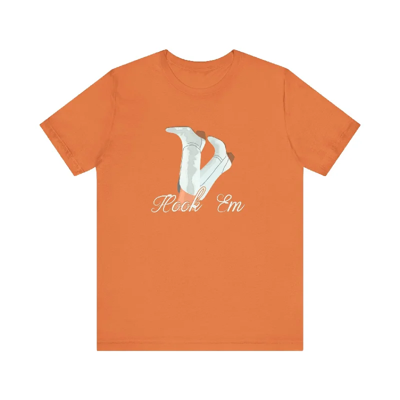 Hook Em Cowgirl Texas Unisex Jersey Tee