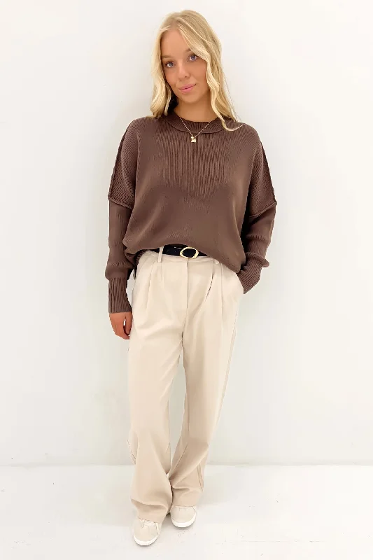 Leora Knit Jumper Chocolate