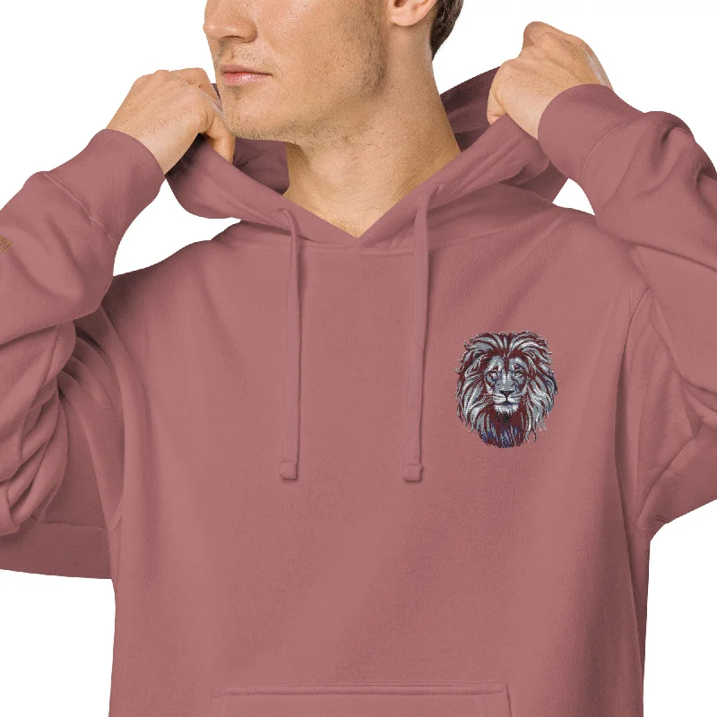 Lion Lovers Design Unisex Pigment-Dyed Hoodie