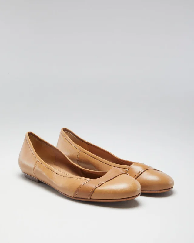 Boss By Hugo Boss Brown Leather Ballet Flats - EUR36