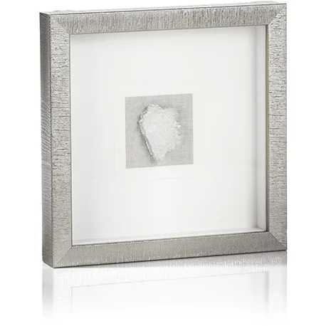 Muzo Silver Framed Crystal Wall Decor, 12 x 12