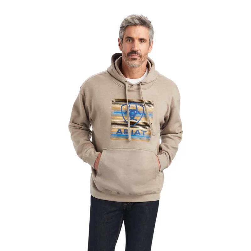 Ariat® Men's Serape Block Brindle Heather Pullover Sweatshirt 10041710