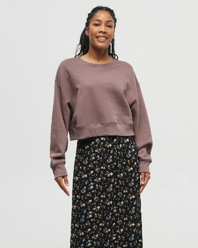 TreeFleece Oversized Cropped Crew