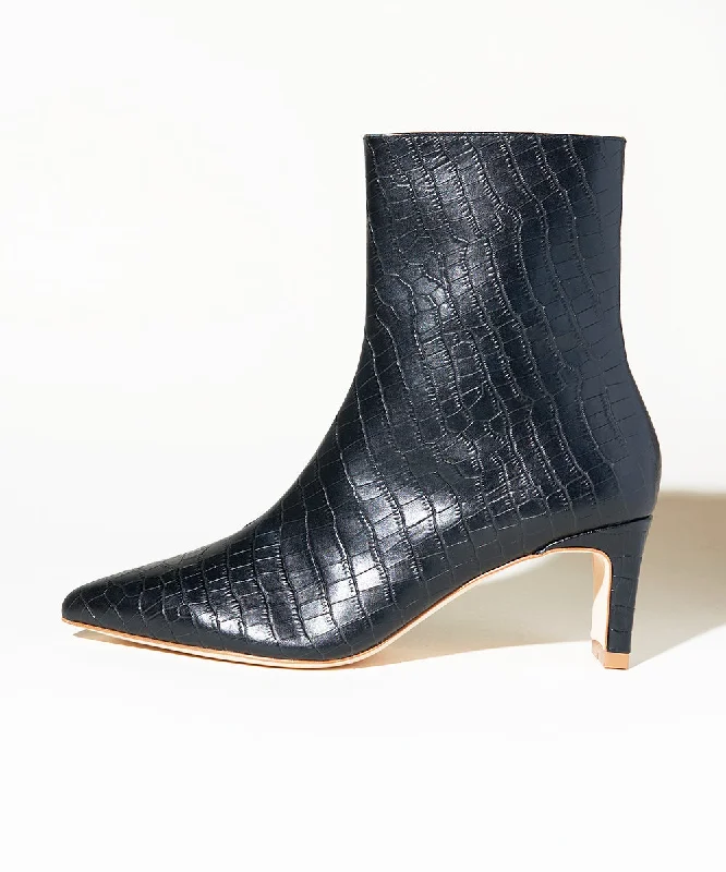 Rita Slim Heel Ankle Boot | Black