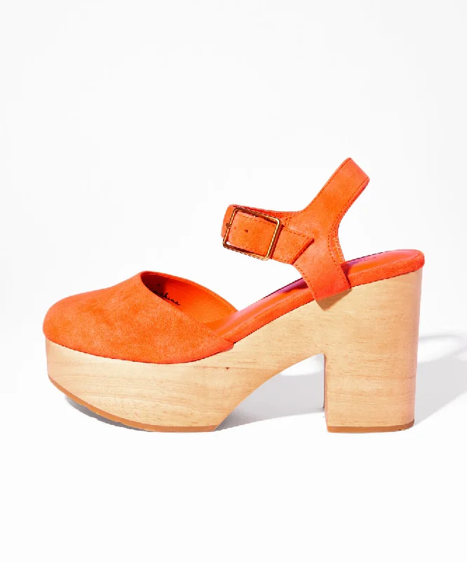 Sal Nappa Leather Mary Jane Clog | Coral