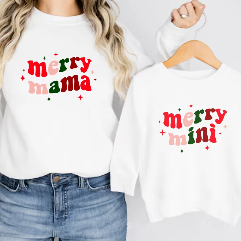 Merry Mama & Merry Mini Matching Christmas Sweatshirts