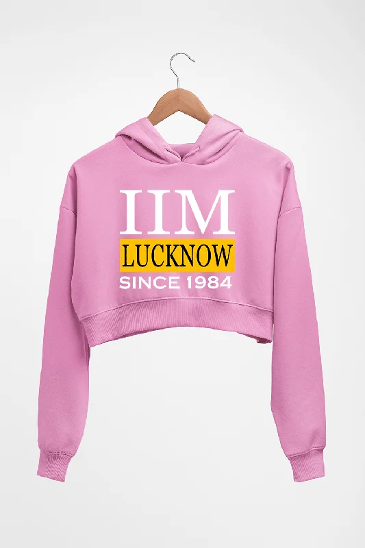 IIM Lucknow Crop HOODIE FOR WOMEN