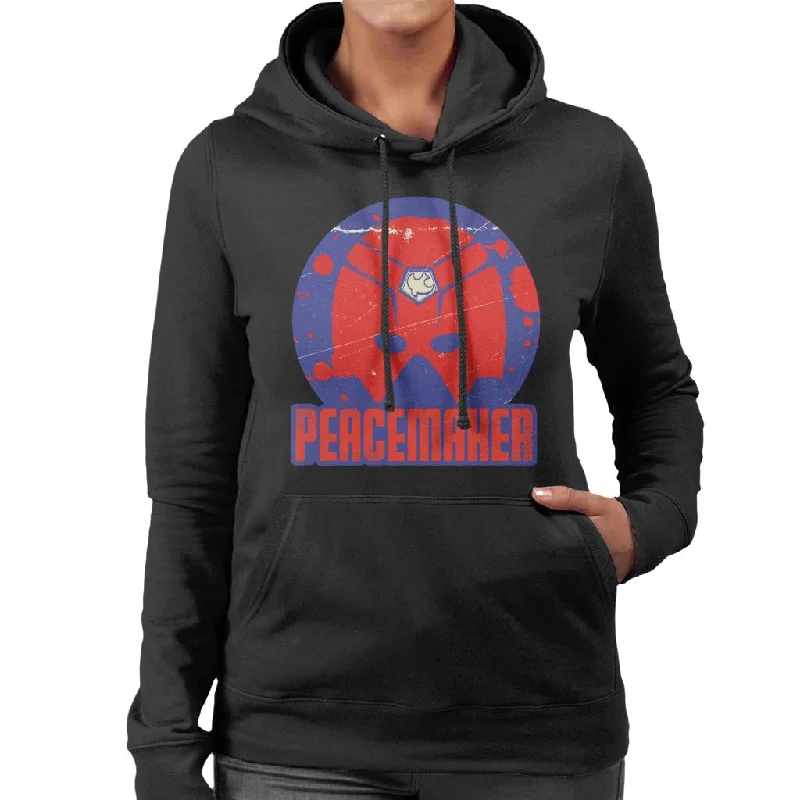 Peacemaker Red Helmet Silhouette Women's Hooded Sweatshirt