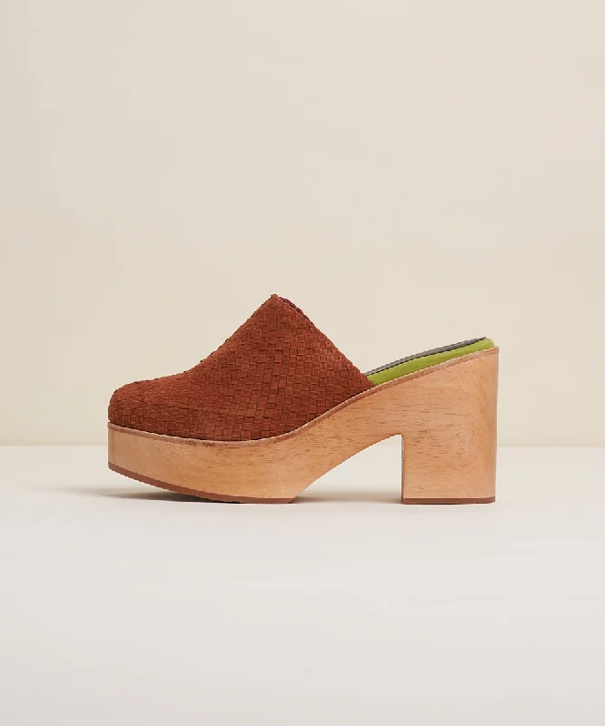 Marlo High Heel Retro Wooden Clog | Nassau