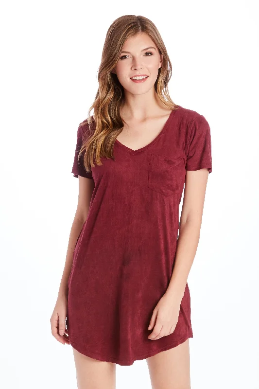 Another Love Cassidy Suede Dress (Burgundy)