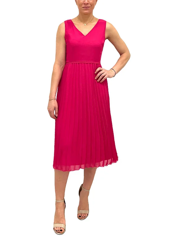 Womens Midi Sleeveless Midi Dress