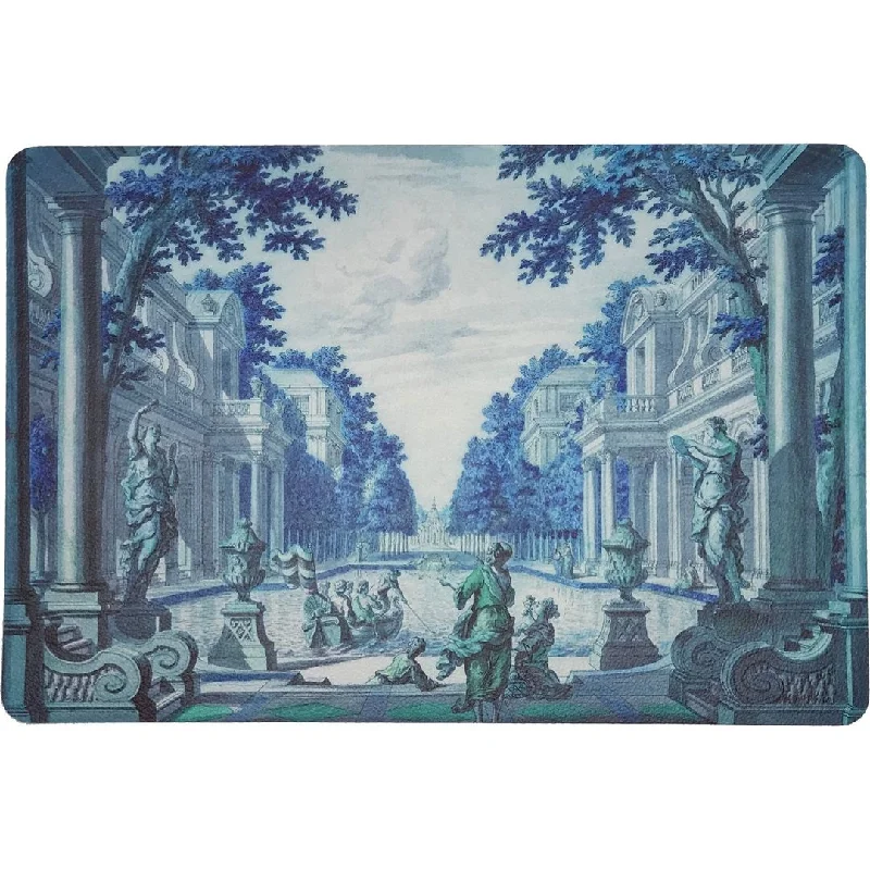 DIMANCHE A PARIS CERULEAN 17.5 RECTANGLE PEBBLE PLACEMAT, SET OF 4