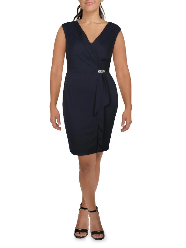 Womens Semi-Formal Above-Knee Shift Dress