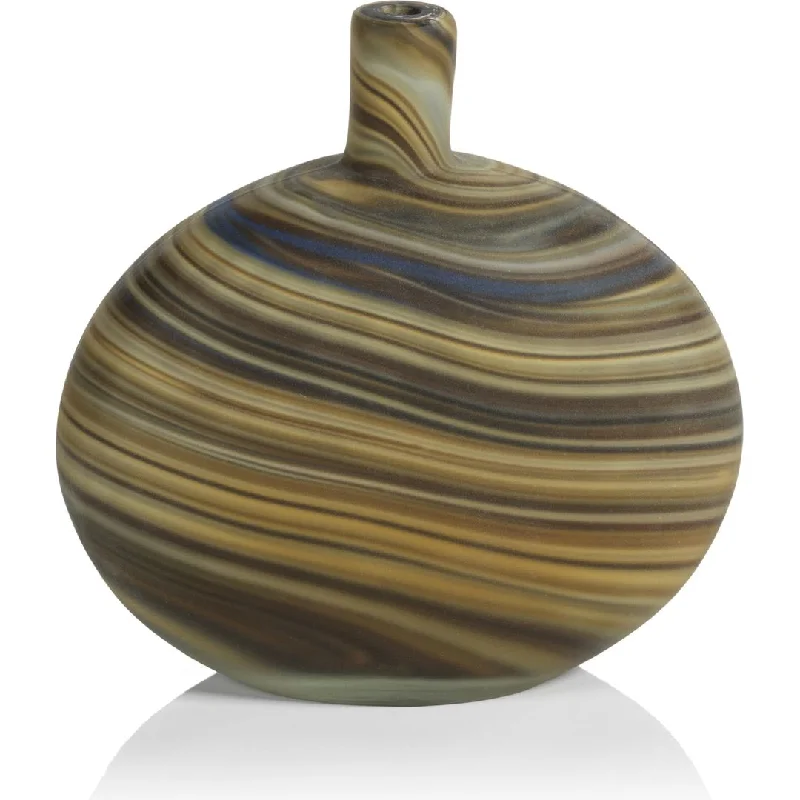 Livorno Marbleized Glass Vase