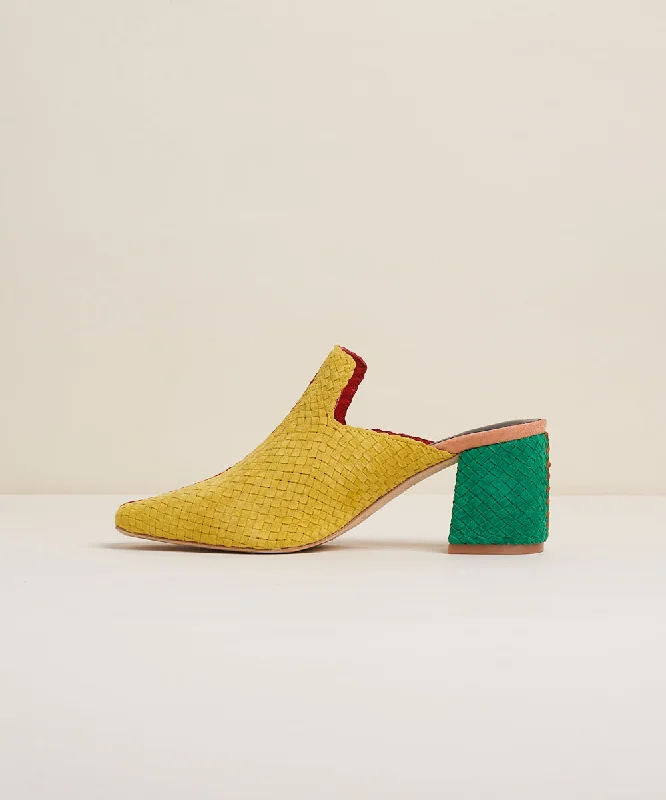 Mae Woven Block Heel Mule | Kingston