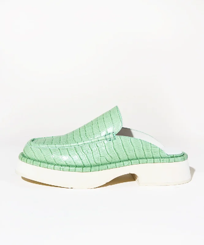 Duncan Backless Loafer Slide | Jade