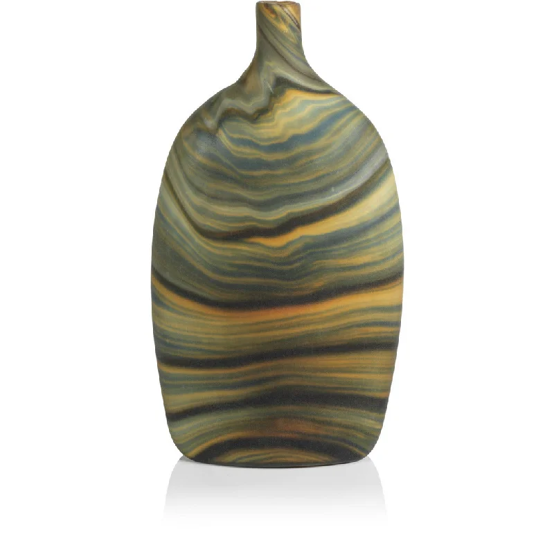 Livorno Marbleized Glass Vase