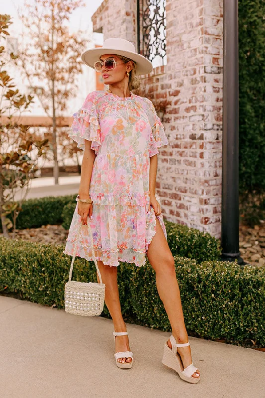 Sweet Blossom Ruffle Mini Dress