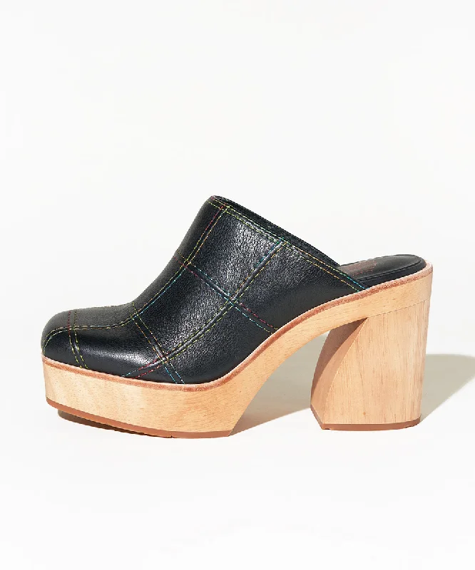 Celeste Platform Clog Mule | Black