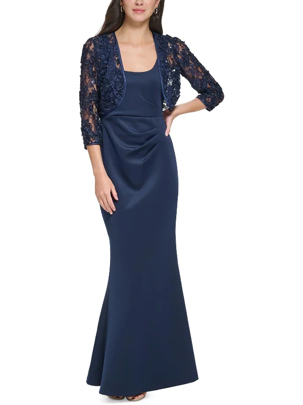 Womens Soutache Polyester Evening Dress