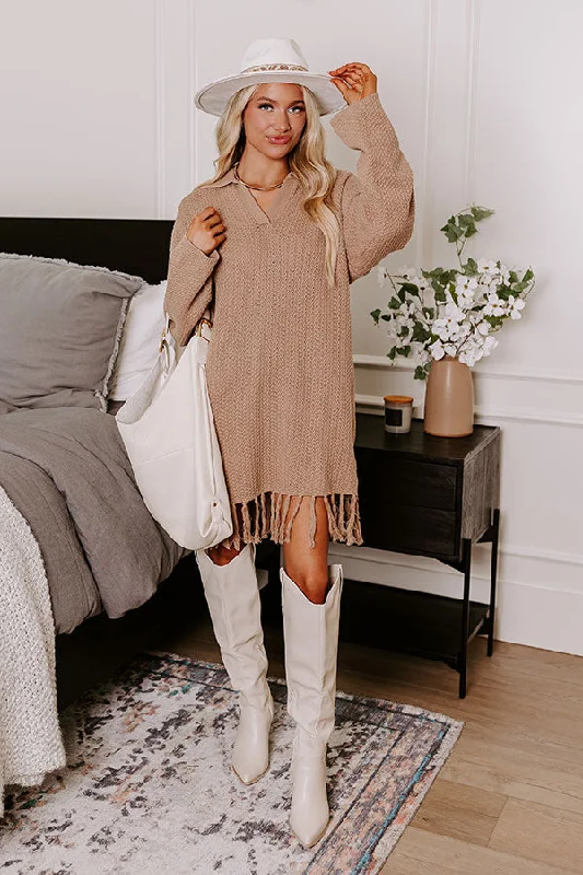 Brown Sugar Smiles Knit Sweater Dress