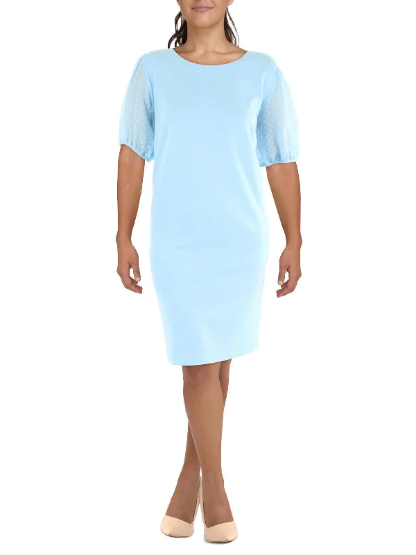 Plus Womens Crewneck Midi Maxi Dress