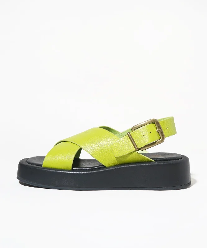 Anto Flatform Slingback Sandal | Pale Lime