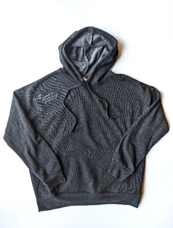 READY-TO-SHIP *NEW* embroidered Dark Gray Hoodie- multiple sizes