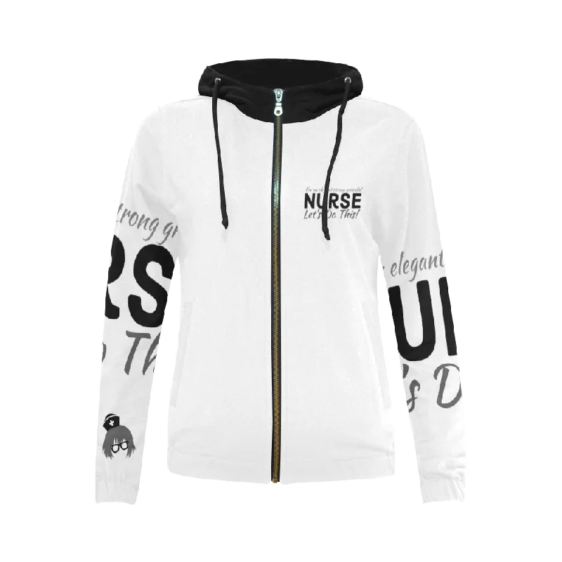 Strong Nurse Zip Up Hoodie